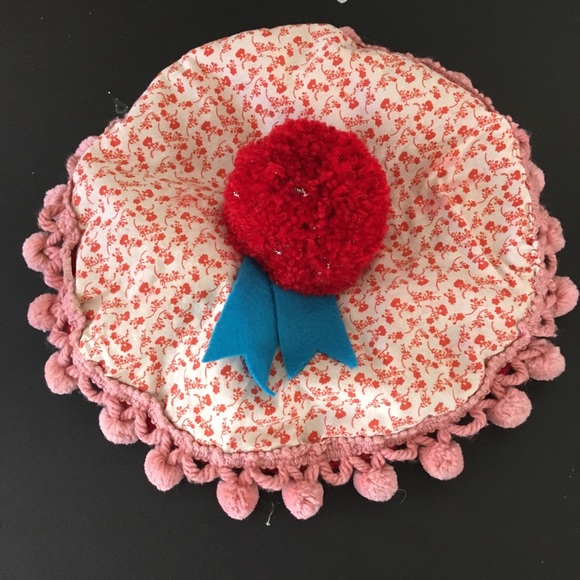 Handmade “Strawberry Cheesecake” costume felt tam - Picture 2 of 4